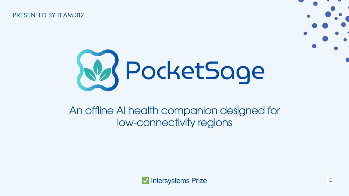 PocketSage — offline AI health companion developed at Grand Hack